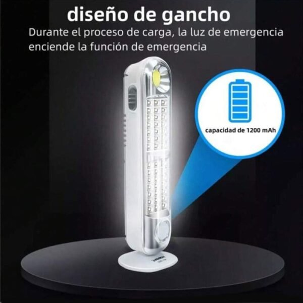 Lampara de Emergencia portátil Moreka MYJ-8683U 43 Leds recargable gancho pegable - Imagen 2